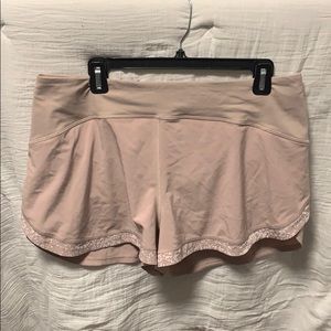 Lululemon light pink Reflective Shorts